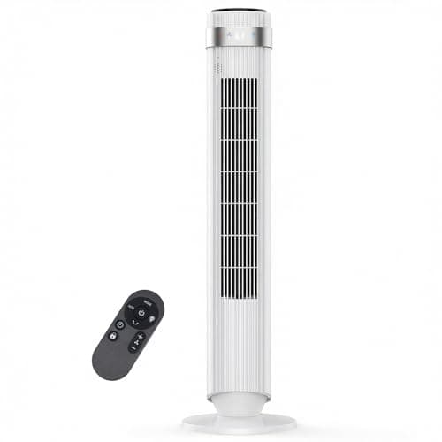 OLIXIS Tower Fan for Bedroom, 28dB Quiet Floor Standing Fan with Remote