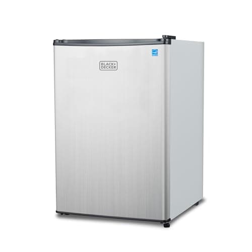 BLACK+DECKER 2.5 Cu. Ft. Compact Refrigerator, BCRK25V, Stainless Look - image 1