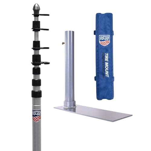 Flagpole-to-Go Ultimate Tailgate Kit with Portable Flagpole and Tire Mount - image 1