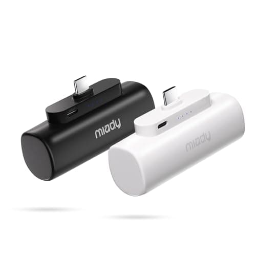 Miady 2-Pack 5000mAh Mini Portable Charger with Built