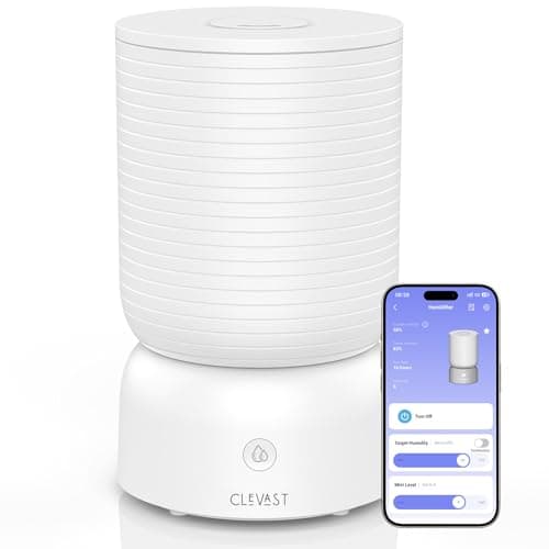 CLEVAST Humidifiers for Bedroom - Smart 1 Gal Cool Mist Top Fill Humidifier with Essential Oil Diffuser