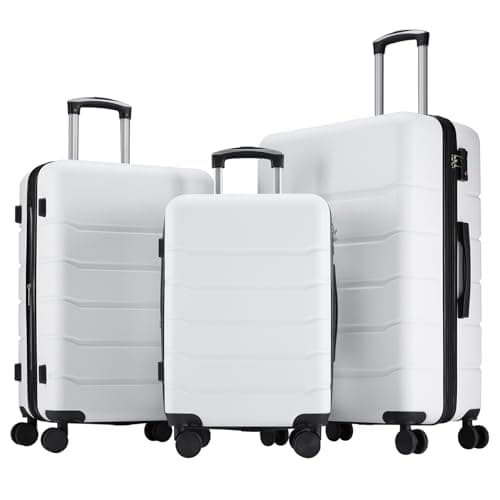 OLIXIS 3-Piece Luggage Set, Carry On Suitcases with Spinner Wheels