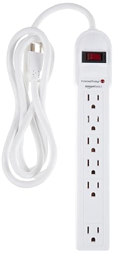 Amazon Basics 6-Outlet Surge Protector Power Strip (200 Joule) - image 1
