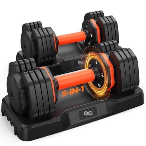 Adjustable Dumbbells Set 25LB, Weights Dumbbells Set 5/10/15/20/25lbs