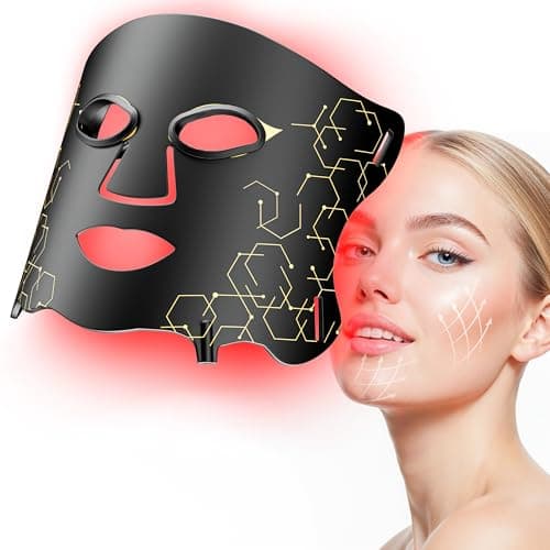 LED Light Therapy mask (E106A) for Face, LED Light Therapy Mask with Adjustable Brightness and Timer