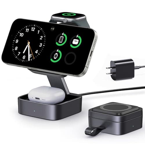 3-in-1 Foldable Travel Wireless Charging Station for iPhone, Apple Watch, AirPods - image 1