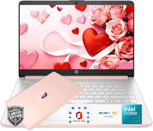 HP New Everyday Slim Laptop • 2026-2027 Edition • Microsoft Office 365 • Intel N150 CPU • 128GB SSD + 1TB Cloud Storage • Stunning Color • Copilot AI • Windows 11