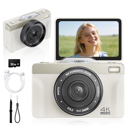 4K Digital Camera for Photography, 2026 Latest 64MP Autofocus WiFi Vlogging Camera for YouTube