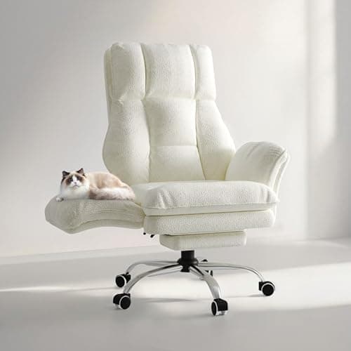 Big and Tall Office Chair, Flip Armrests for Pets & Cross Legged Sitting
