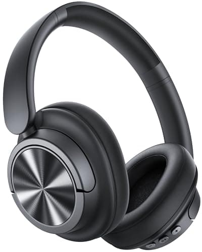 Hybrid Active Noise Cancelling Headphones 120H Playtime Wireless Headphones Bluetooth 6.0 Over Ear Headphones with 6 ENC HD Call Mic