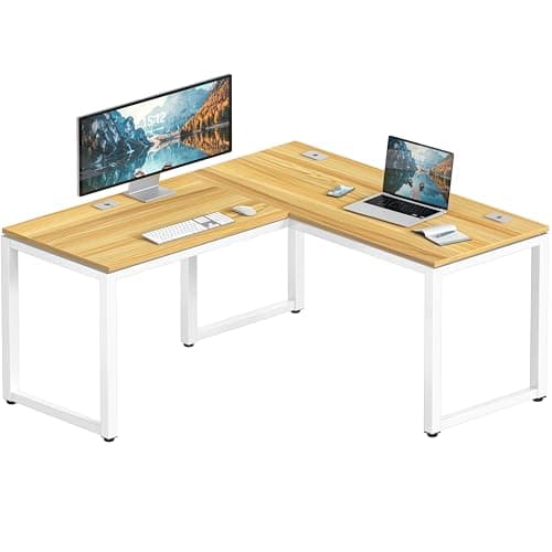 SHW 55x60 Inch L-Shaped Home Office Corner Desk - image 1