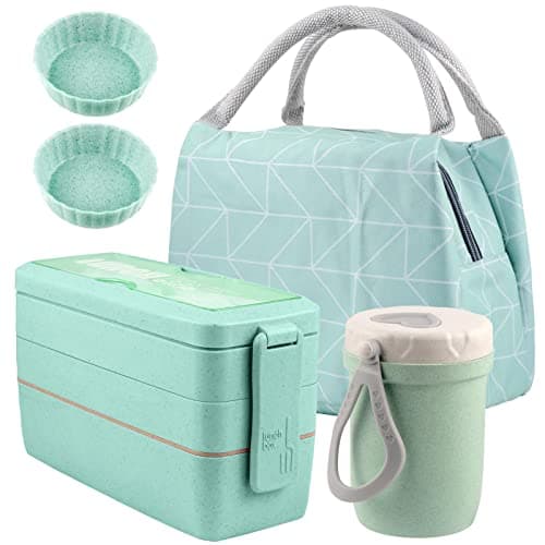 Iteryn Stackable Bento Box 3-in-1 Wheat Straw - image 1
