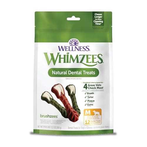 WHIMZEES Wellness Brushzees Natural Dental Chews, Medium (12.7 oz.) - image 1