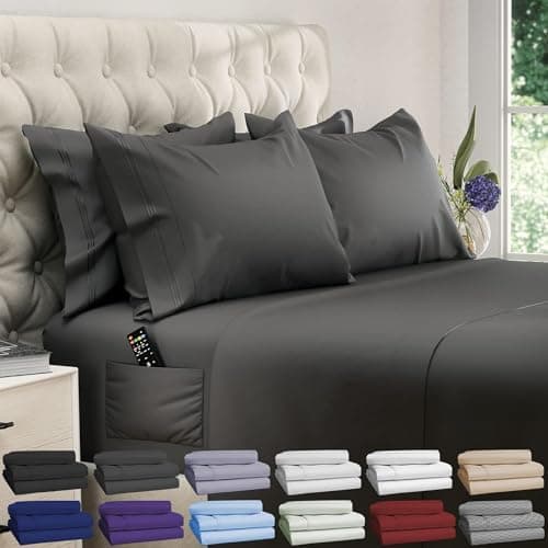 DREAMCARE King Size Sheets Set - 6 pcs Breathable Cooling Bed Sheets