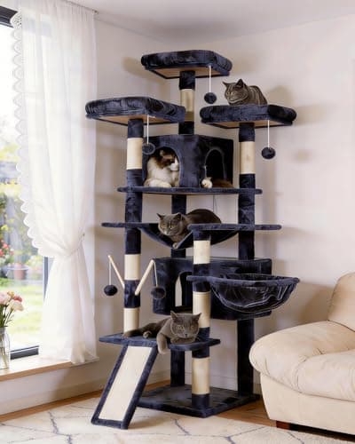 Hey-Brother 65-Inch Extra Large Cat Tree Condo - image 1