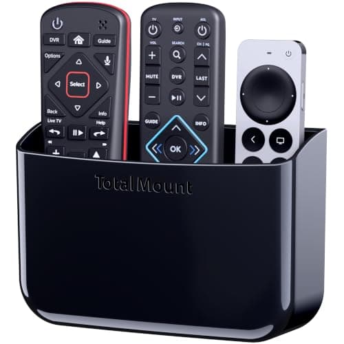 TotalMount Drop-Free Remote Holder, Removable Adhesive Strips, Black - image 1