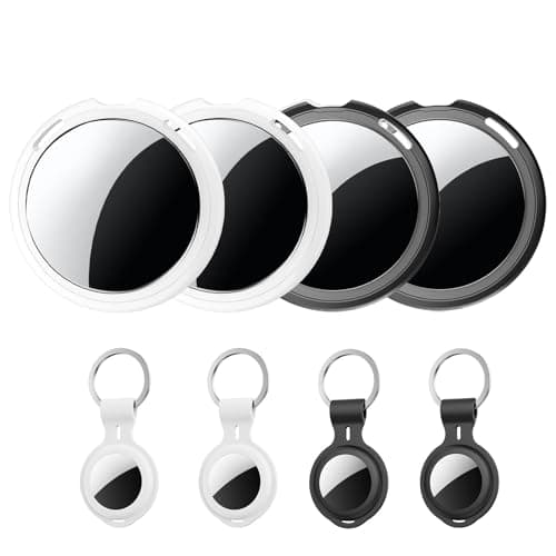 4 Pack Apple MFi Certified Tracker Tags Works with Apple Find My (iOS Only)