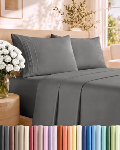 Queen Size 4 Piece Sheet Set - Breathable & Cooling Sheets