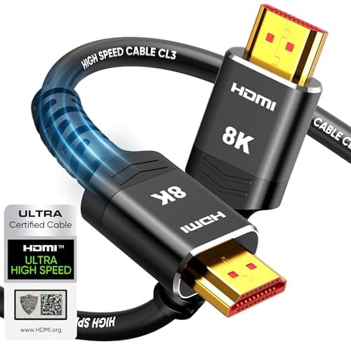 Highwings Certified HDMI 2.1 Cable, 6FT 10K 8K Ultra High Speed 48Gbps - image 1