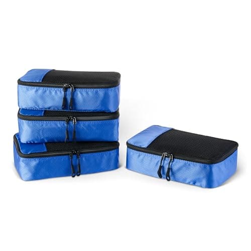 Amazon Essentials 4-Piece Packing Cubes Travel Accessories Set