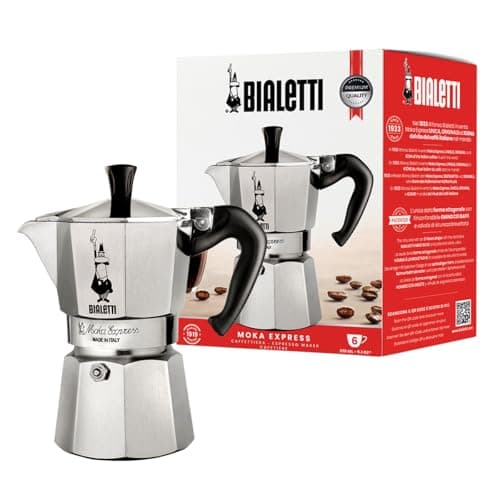Bialetti Moka Express Iconic Italian Stovetop Espresso Maker (Natural Silver - image 1