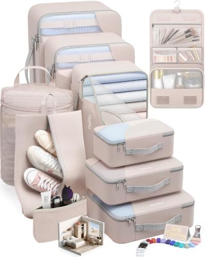 10 Set Packing Cubes for Travel, Gifts for Women Mom
