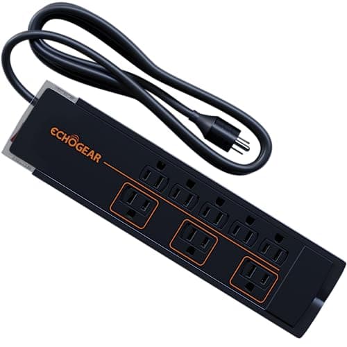 ECHOGEAR Mountable Power Strip (8 Outlets, Surge Protector, 6ft) - image 1