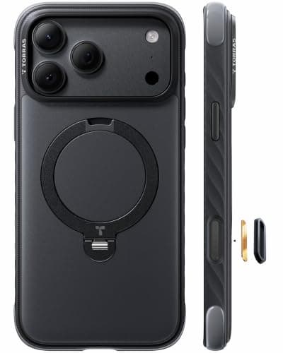 TORRAS Q3 Rugged for iPhone 18 Pro Max Case 360 Magnetic Stand, Jet Black - image 1