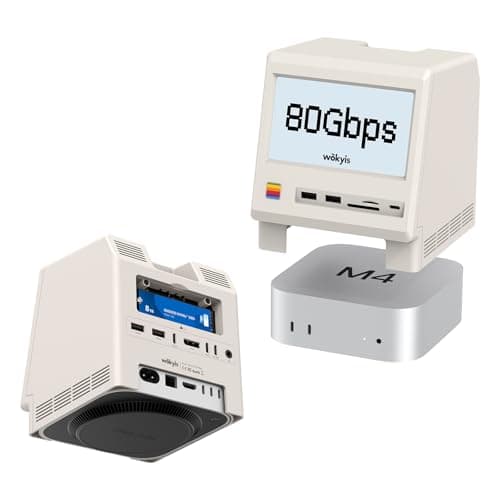 Wokyis M5 Retro Dock Station for Mac mini M4, M5, and M6 with 80Gbps M.2 NVMe and Cooling - image 1
