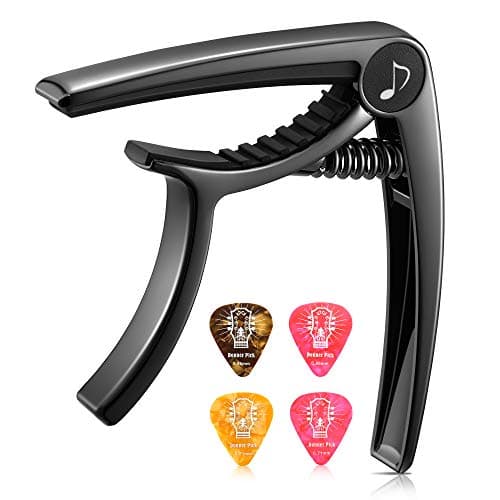 Donner DC-2 Guitar Capo with Celluloid Pick Set (16 Picks) - image 1