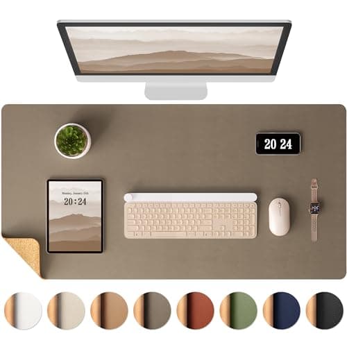 Aothia Dual-Sided Leather & Cork Desk Mat - image 1