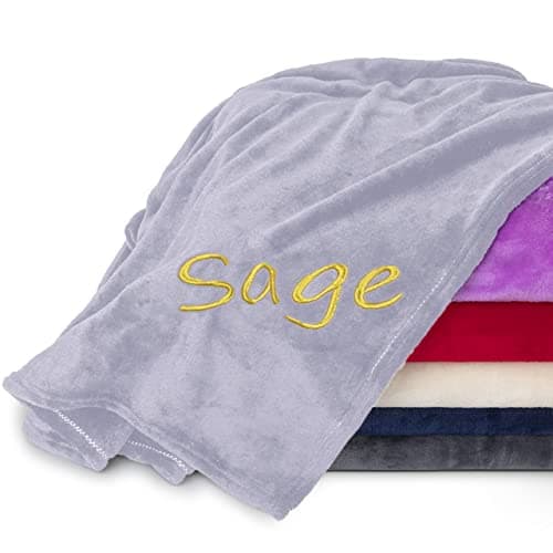 Personalized Monogram Cashmere-Feel Throw Blanket - image 1
