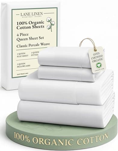 Lane Linen 100% Organic Cotton Queen Sheet Set - image 1