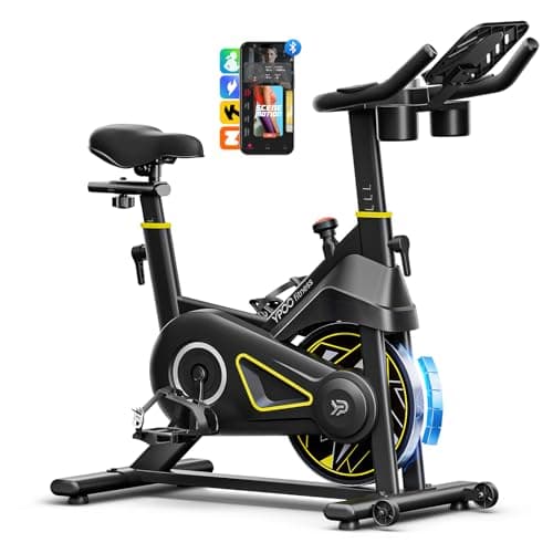 YPOO Exercise Bike, Magnetic Stationary Bikes for Home with Exclusive App