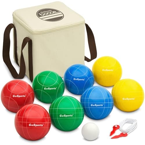 GoSports Backyard Bocce Sets with 8 Balls, Pallino, Case and Measuring Rope - Soft Foam - image 1