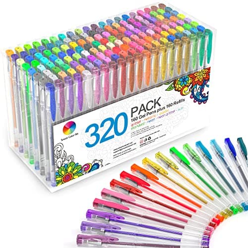 Smart Color Art 100-Color Gel Pens Set with Travel Case - image 1