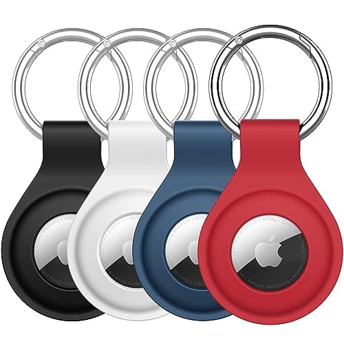JeTech AirTag Case 4-Pack Silicone Holder with Keychain - image 1