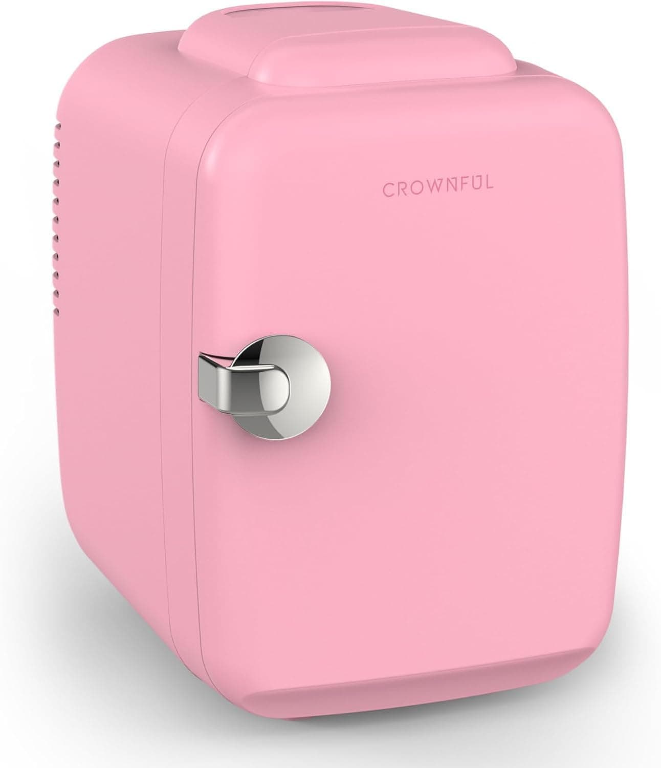 CROWNFUL Mini Fridge (4 Liter, Pink) - image 1