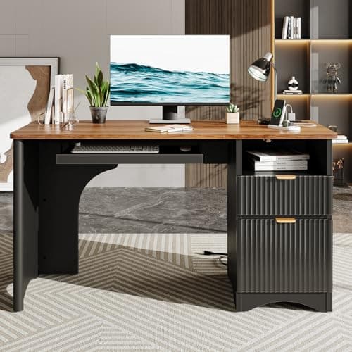 Bestier 55 Inch Computer Desk with Adjustable Shelves - image 1