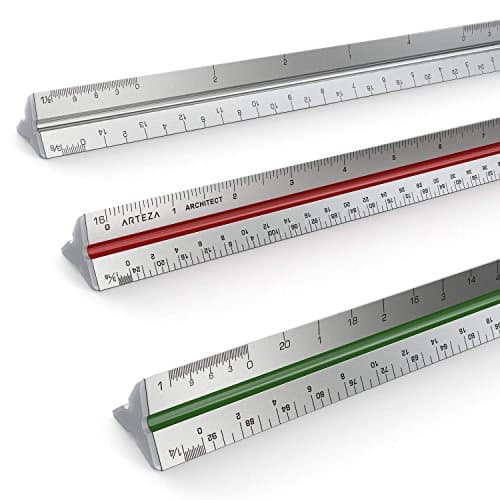 ARTEZA Architectural Scale Ruler, 12-Inch Triangular - image 1