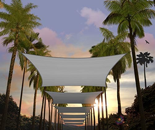 Amgo 10' x 13' Rectangle Sun Shade Sail Gray - image 1