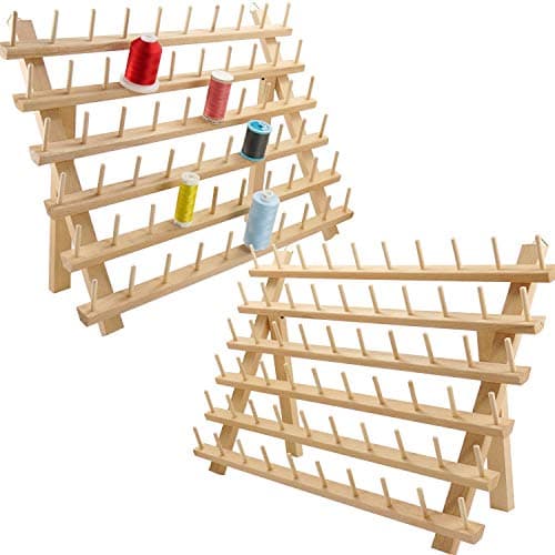 HAITRAL 60-Spool Wooden Thread Rack Organizer (2-Pack) - image 1