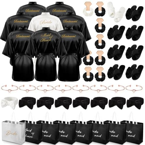 Ellie + Becks Bridesmaid Robes Satin Set - image 1