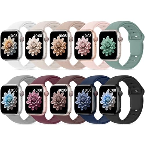 10 Pack Silicone Sport Bands for Apple Watch - image 1