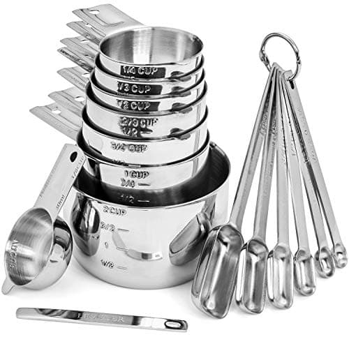 Hudson Essentials Stainless Steel Measuring Cups and Spoons Set (15 Piece) - image 1