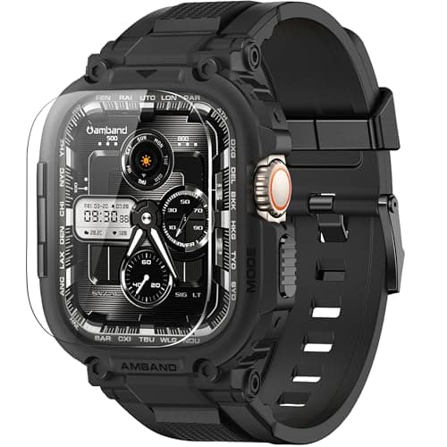 amBand Band + Case + Screen Protector for Apple Watch Ultra 4/3/2/1 49mm, M1 Sport - image 1