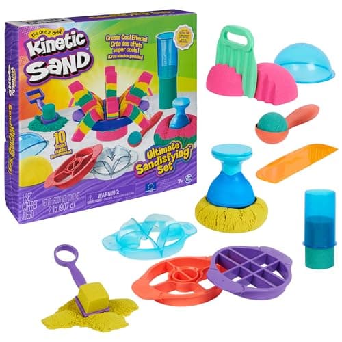 Kinetic Sand Sandisfying Set with 2lbs of Sand and 10 Tools - image 1