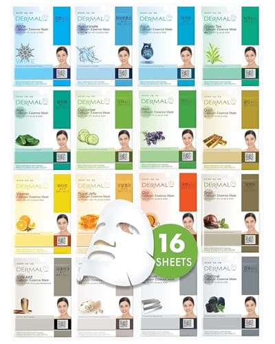 DERMAL Collagen Essence Sheet Mask Combo Pack (16 Count) - image 1