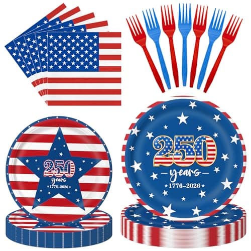Amscan Patriotic Tableware Mega Pack - image 1