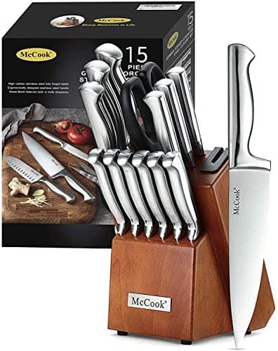 McCook MC29 15-Piece German Stainless Steel Knife Block Set - image 1